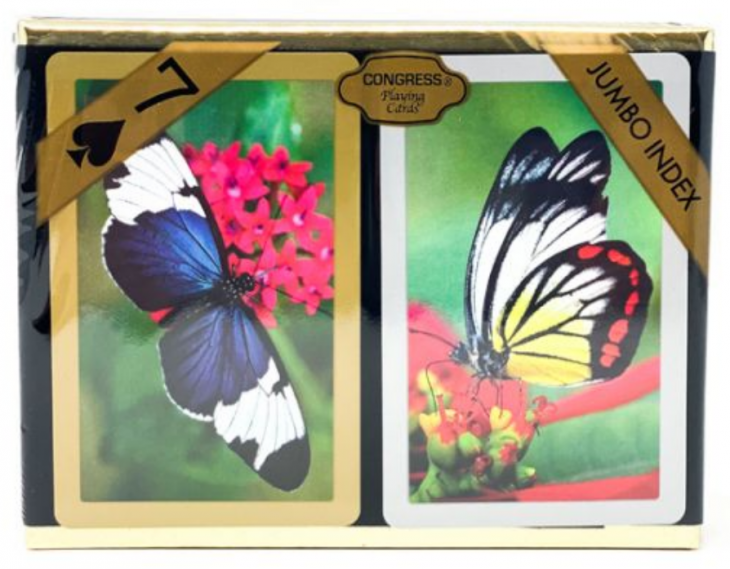 Congress Butterfly Frenzy Velour Jumbo Index 2 Deck Set main image